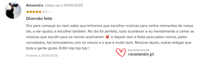Avaliação Casamentos.pt
